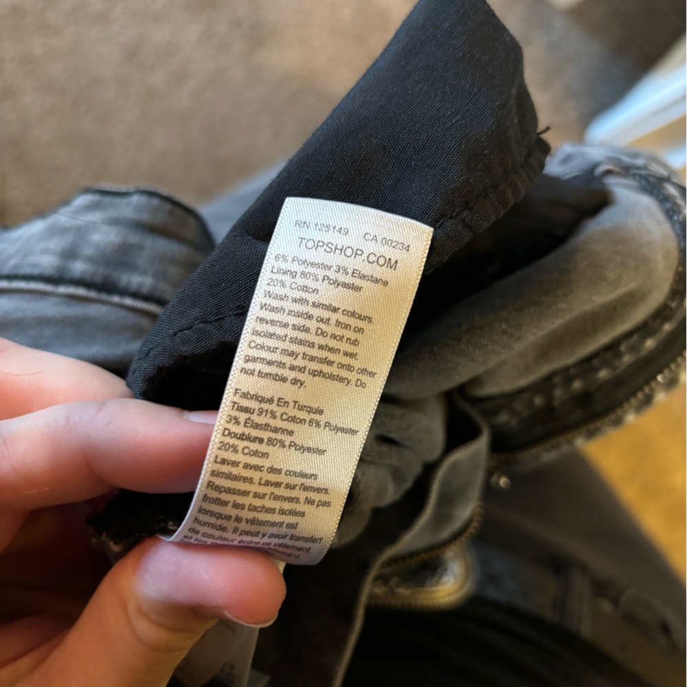 Topshop Jamie jeans light gray ripped - Picture 4 of 4